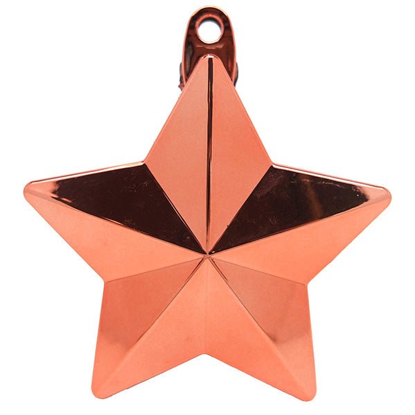 Glitz Star Balloon Weight - Rose Gold - The Party Marketplace