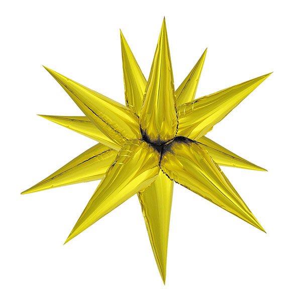 Glitz Starburst Foil Balloon - Gold (70cm) - The Party Marketplace
