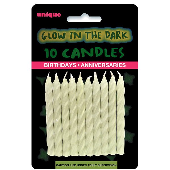 Glow in the Dark Candles (Pack of 10) - The Party Marketplace
