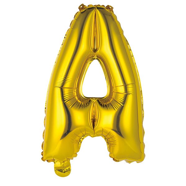 Gold "A" Letter Foil Balloon (35cm) - The Party Marketplace