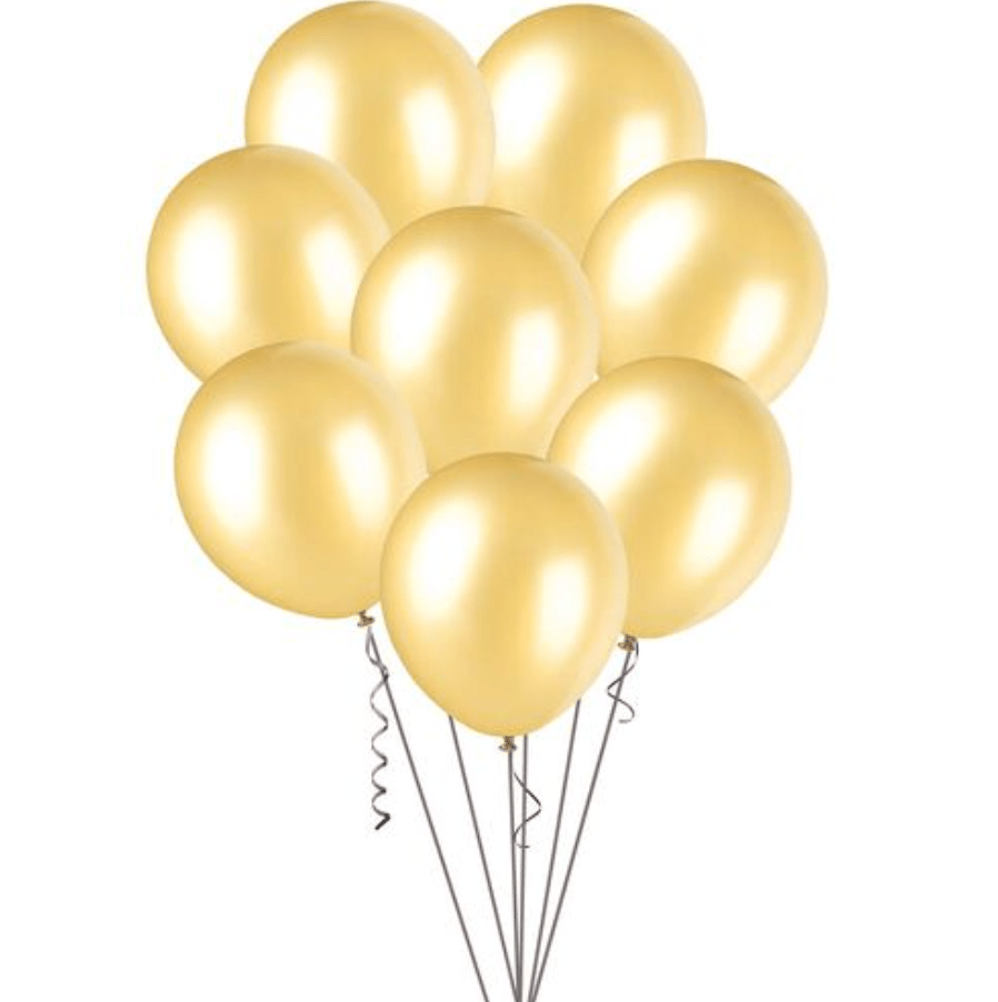 Gold Metallic Balloons 30cm (Pack of 25) - The Party Marketplace