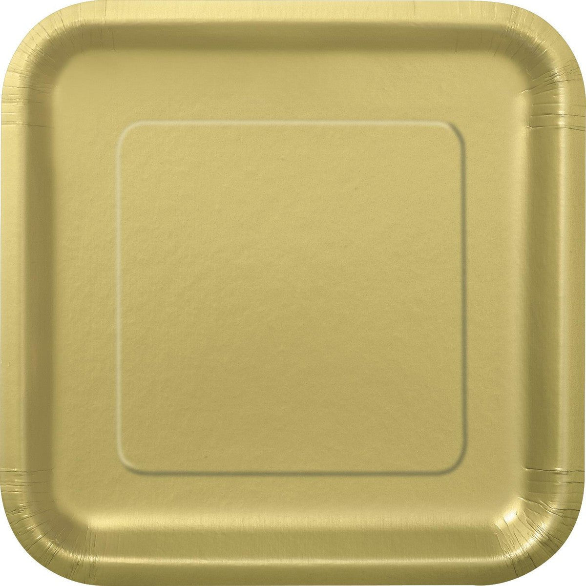 Gold Square Paper Plates 23cm (Pack of 8) - The Party Marketplace