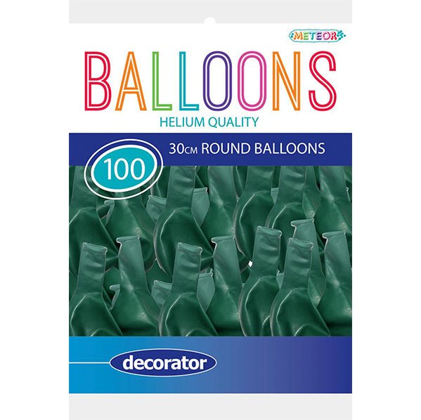 Green Decorator Balloons 30cm (Pack of 100) - The Party Marketplace