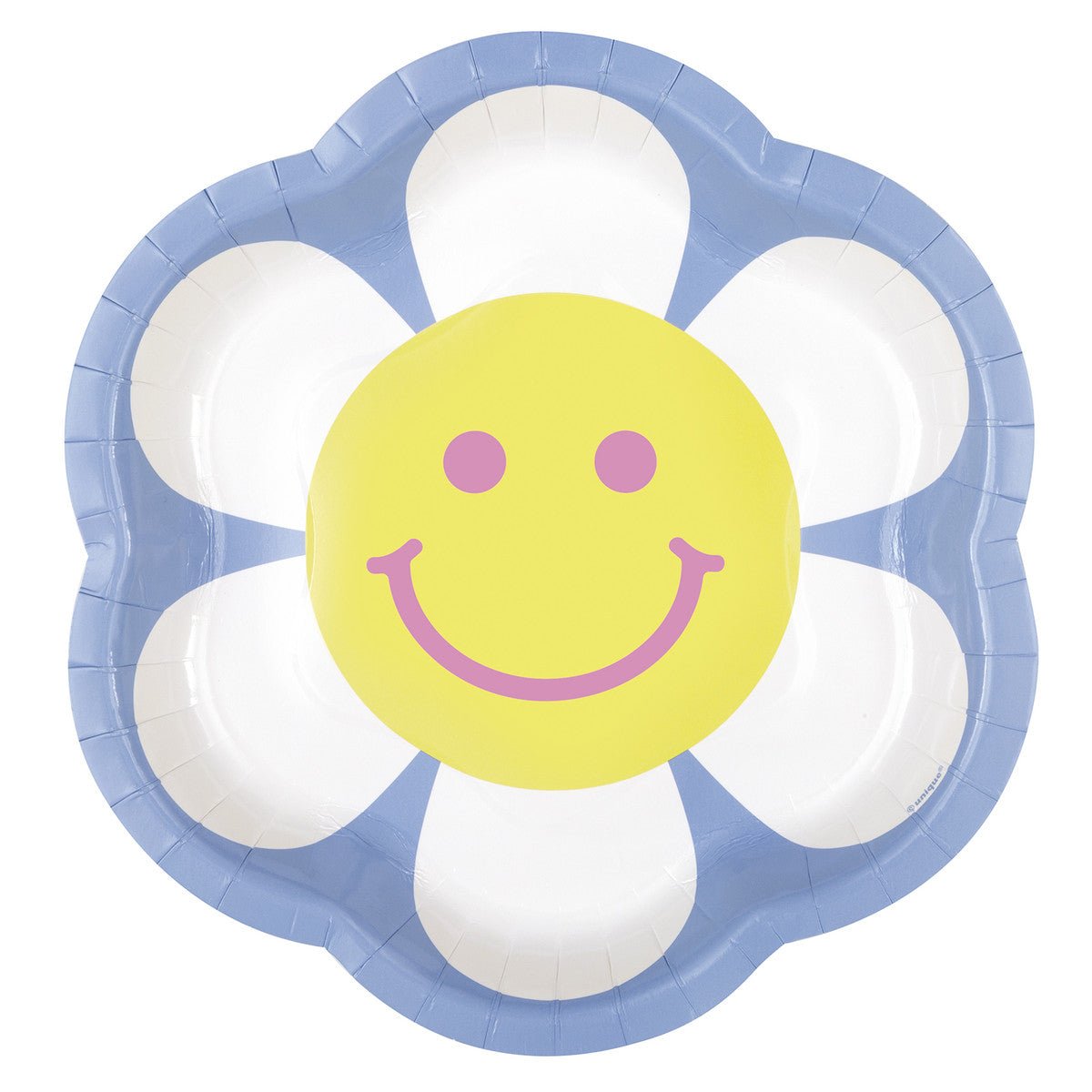 Groovy Birthday Flower Shaped Paper Plates (Pack of 8) - The Party Marketplace