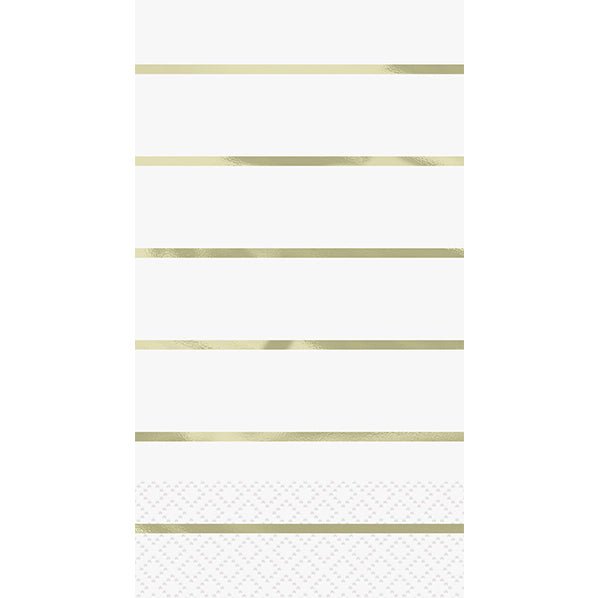 Hamptons Vibe Stripe Foil Stamped Guest Napkins (Pack of 16) - The Party Marketplace