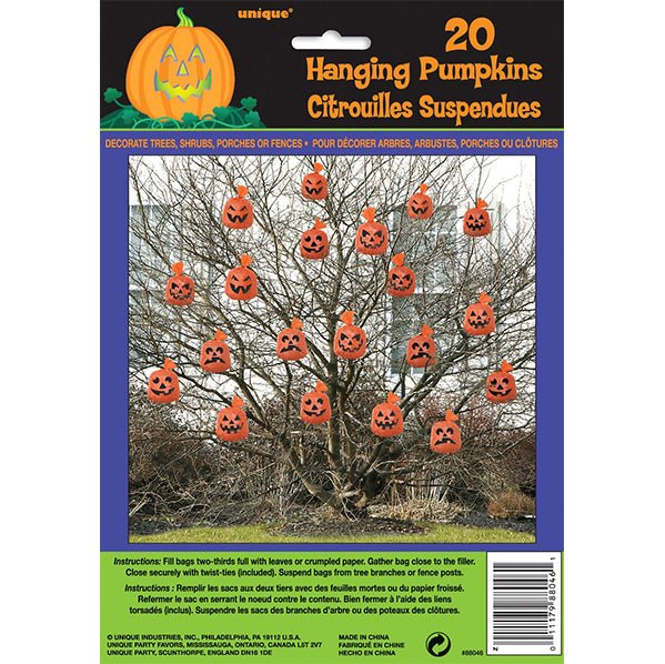 Hanging Pumpkin Bags (Pack of 20) - The Party Marketplace