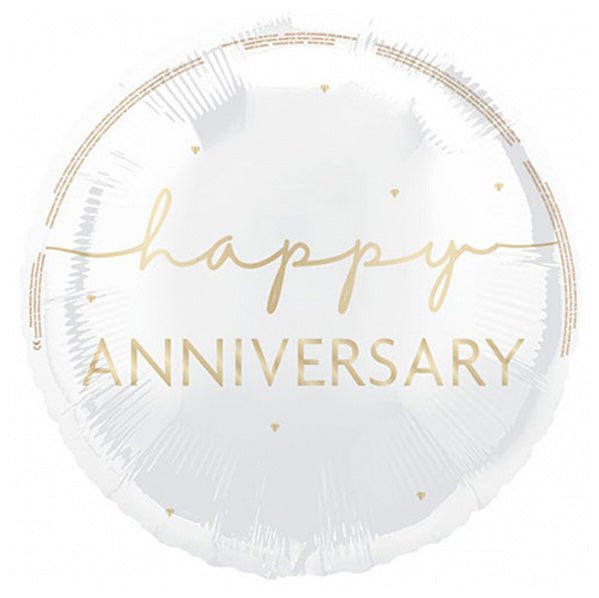 "Happy Anniversary" Foil Balloon 45cm - The Party Marketplace
