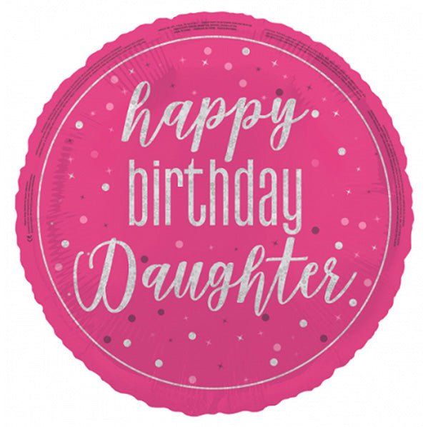 "Happy Birthday Daughter" Foil Balloon 45cm - The Party Marketplace