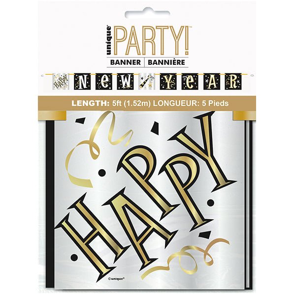 "Happy New Year" Block Banner - 1.52m - The Party Marketplace