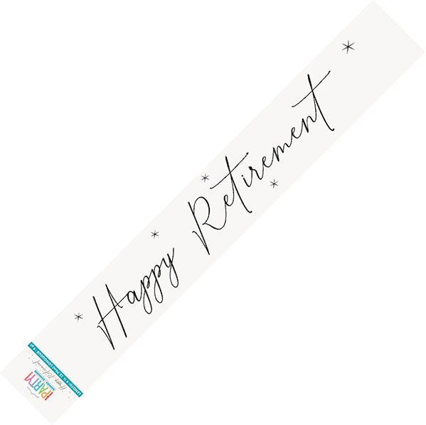 "Happy Retirement" Foil Banner - 2.74m - The Party Marketplace