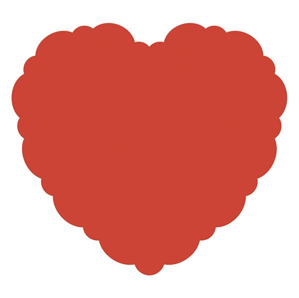 Heart Shaped Scalloped Edge Paper Placemats (Pack of 8) - The Party Marketplace