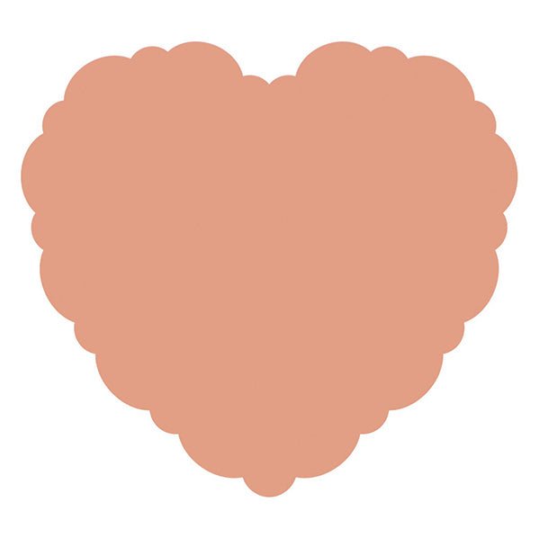 Heart Shaped Scalloped Edge Paper Placemats (Pack of 8) - The Party Marketplace