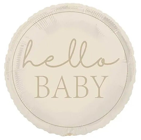 "Hello Baby" Nude Foil Balloon 45cm - The Party Marketplace