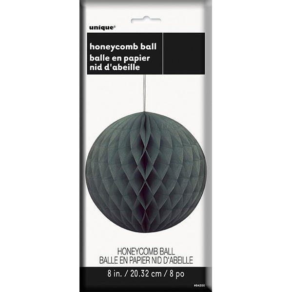 Honeycomb Ball - Midnight Black 20cm - The Party Marketplace