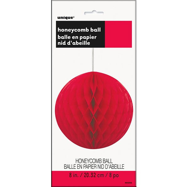 Honeycomb Ball - Ruby Red 20cm - The Party Marketplace
