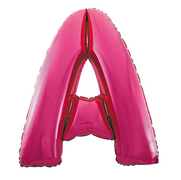 Hot Pink "A" Letter Foil Balloon (86cm) - The Party Marketplace
