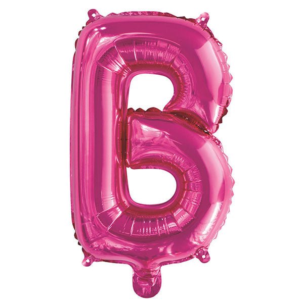 Hot Pink "B" Letter Foil Balloon (35cm) - The Party Marketplace