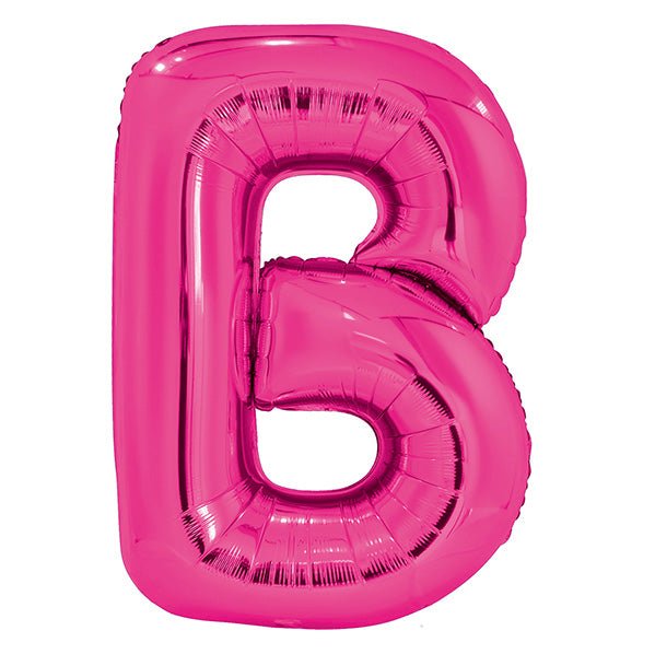 Hot Pink "B" Letter Foil Balloon (86cm) - The Party Marketplace