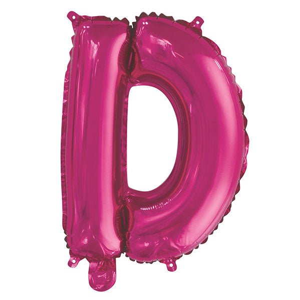 Hot Pink "D" Letter Foil Balloon (35cm) - The Party Marketplace
