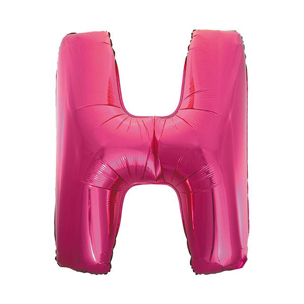 Hot Pink "H" Letter Foil Balloon (86cm) - The Party Marketplace