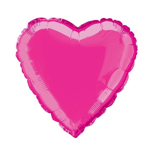 Hot Pink Heart Foil Balloon 45cm - The Party Marketplace