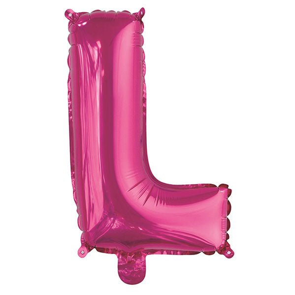 Hot Pink "L" Letter Foil Balloon (35cm) - The Party Marketplace