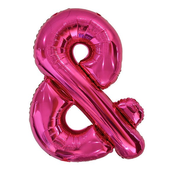 Hot Pink "&" Letter Foil Balloon (86cm) - The Party Marketplace