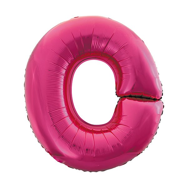 Hot Pink "O" Letter Foil Balloon (86cm) - The Party Marketplace