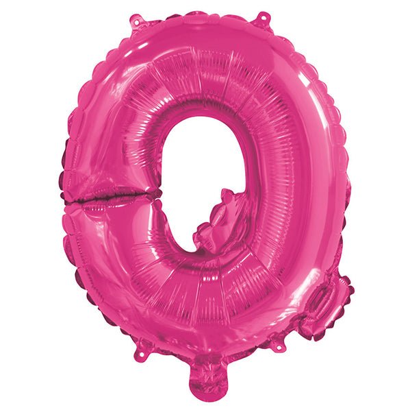 Hot Pink "Q" Letter Foil Balloon (35cm) - The Party Marketplace
