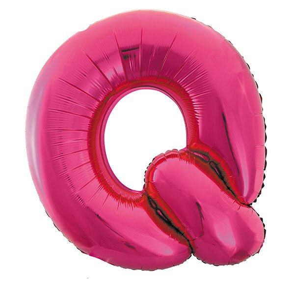 Hot Pink "Q" Letter Foil Balloon (86cm) - The Party Marketplace