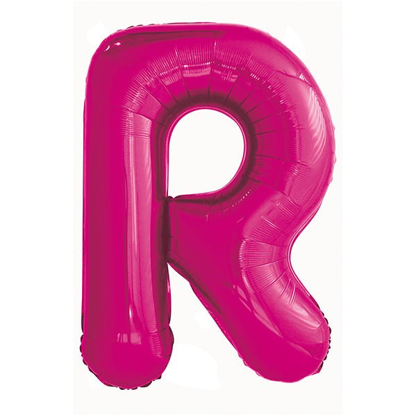Hot Pink "R" Letter Foil Balloon (86cm) - The Party Marketplace