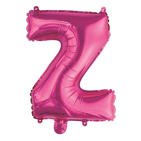 Hot Pink "Z" Letter Foil Balloon (35cm) - The Party Marketplace