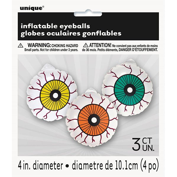 Inflatable Eye Balls (Pack of 3) - The Party Marketplace