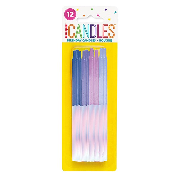 Iridescent Assorted Candles 12.7cm (Pack of 12) - The Party Marketplace