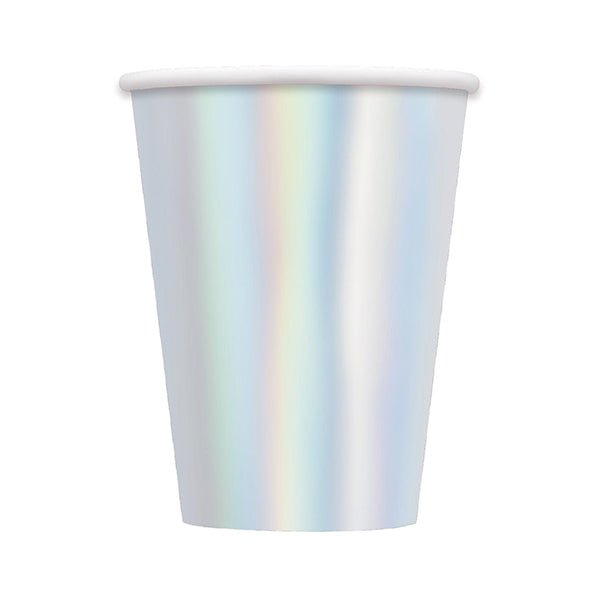 Iridescent Foil Paper Cups 270ml (Pack of 8) - The Party Marketplace