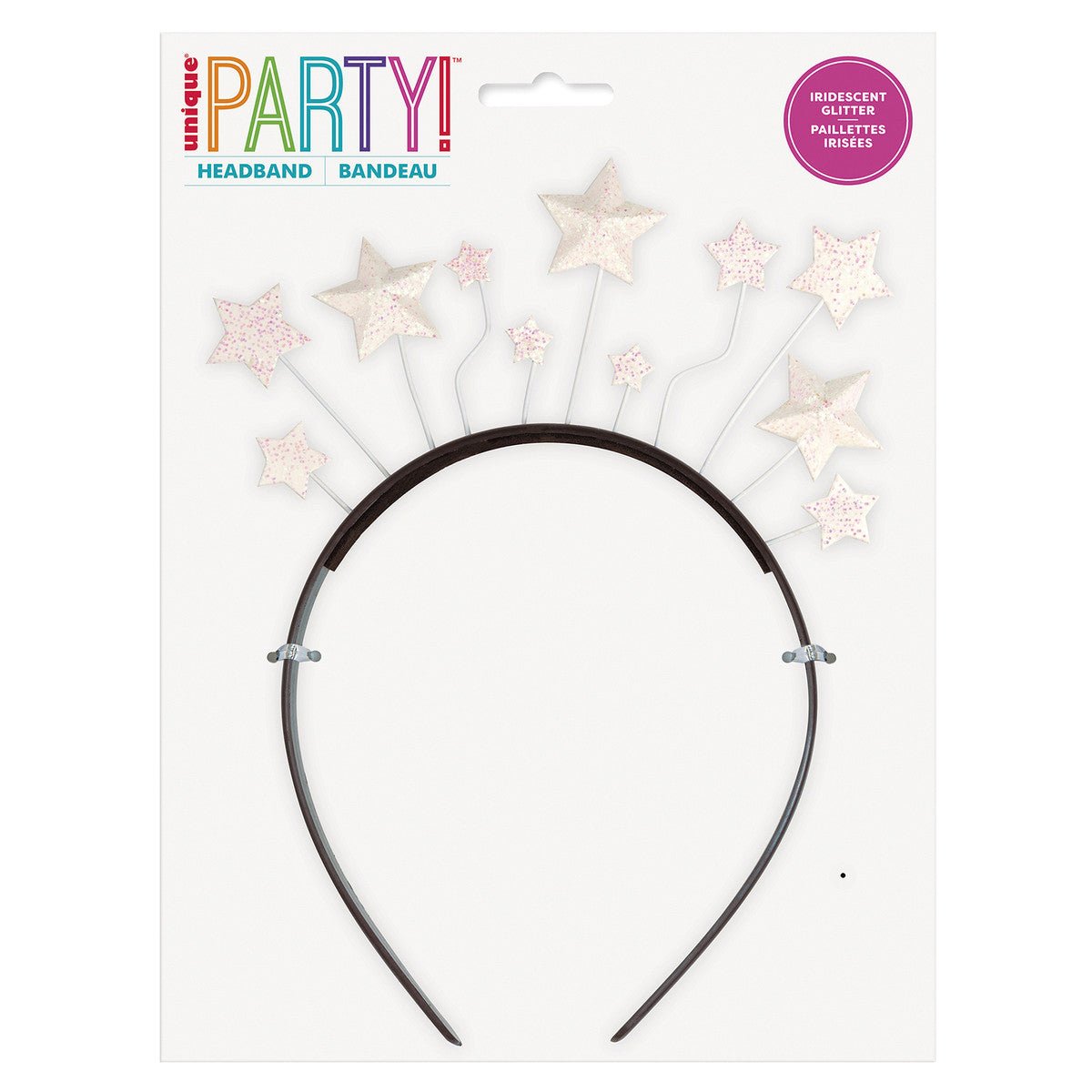 Iridescent Glitter Stars Headband - The Party Marketplace