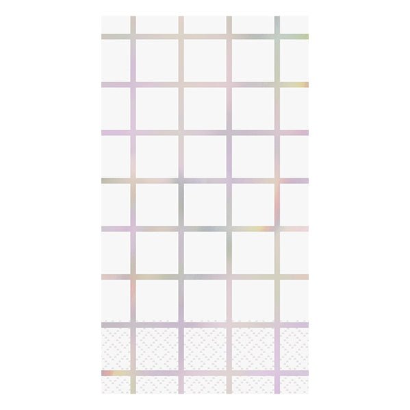 Iridescent Grid Foil Stamped Guest Napkins (Pack of 16) - The Party Marketplace