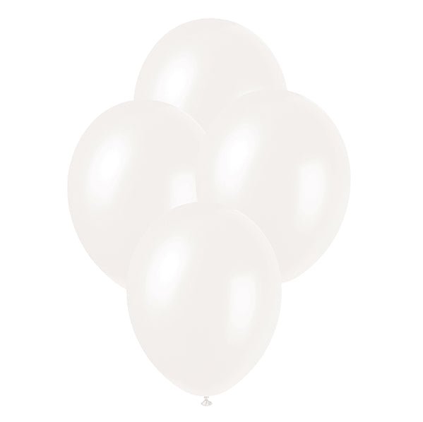 Iridescent White Pearl Premium Balloons 30cm (Pack of 50) - The Party Marketplace