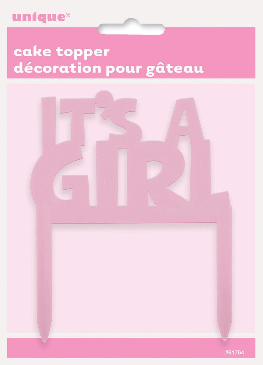 "It's A Girl" Cake Topper (10cm) - The Party Marketplace