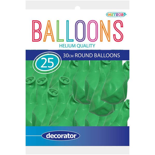 Jade Green Decorator Balloons 30cm (Pack of 25) - The Party Marketplace