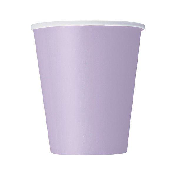 Lavender Paper Cups 270ml (Pack of 8) - The Party Marketplace