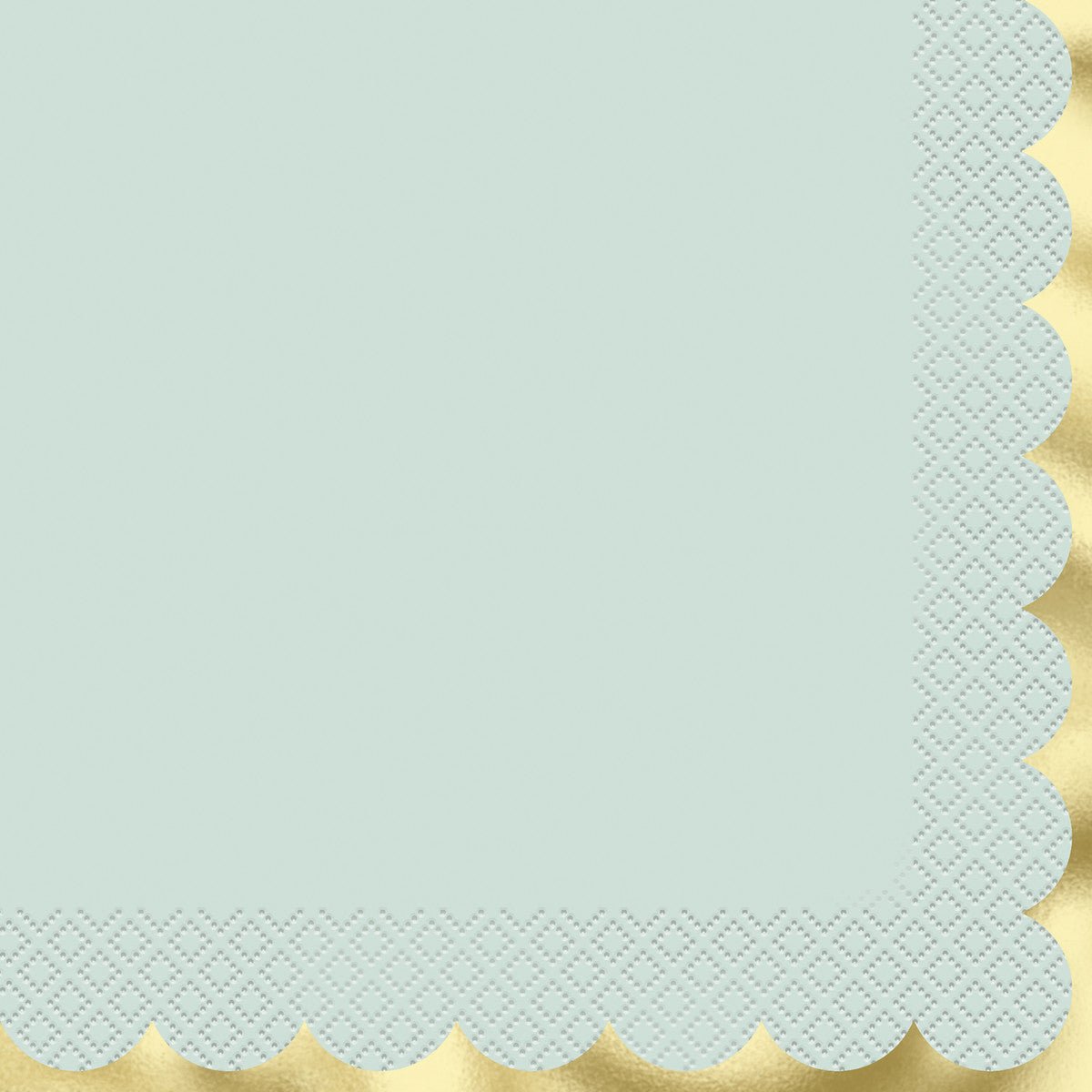 Light Blue & Gold Foil Stamped Luncheon Napkins (Pack of 20) - The Party Marketplace