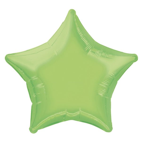 Lime Green Star Foil Balloon 50cm - The Party Marketplace
