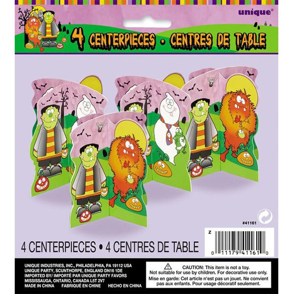 Little Monsters Mini 3D Decorations (Pack of 4) - The Party Marketplace