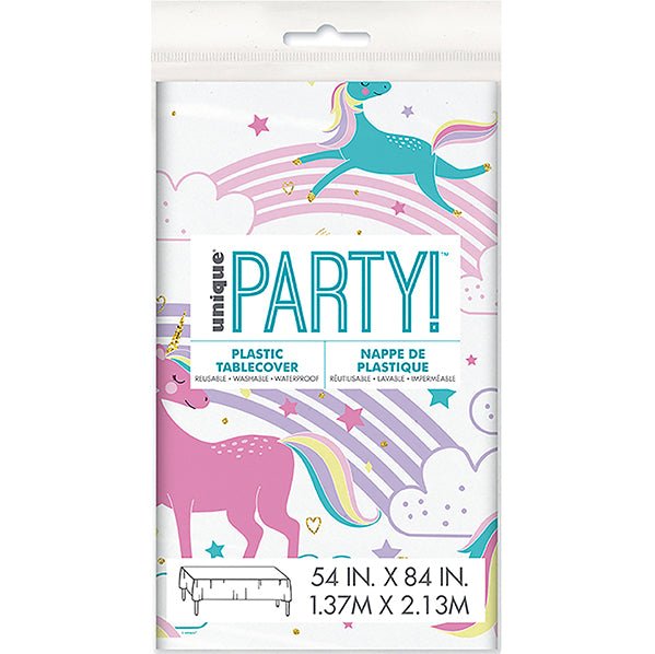Magical Unicorn Printed Tablecover 137cm x 213cm - The Party Marketplace
