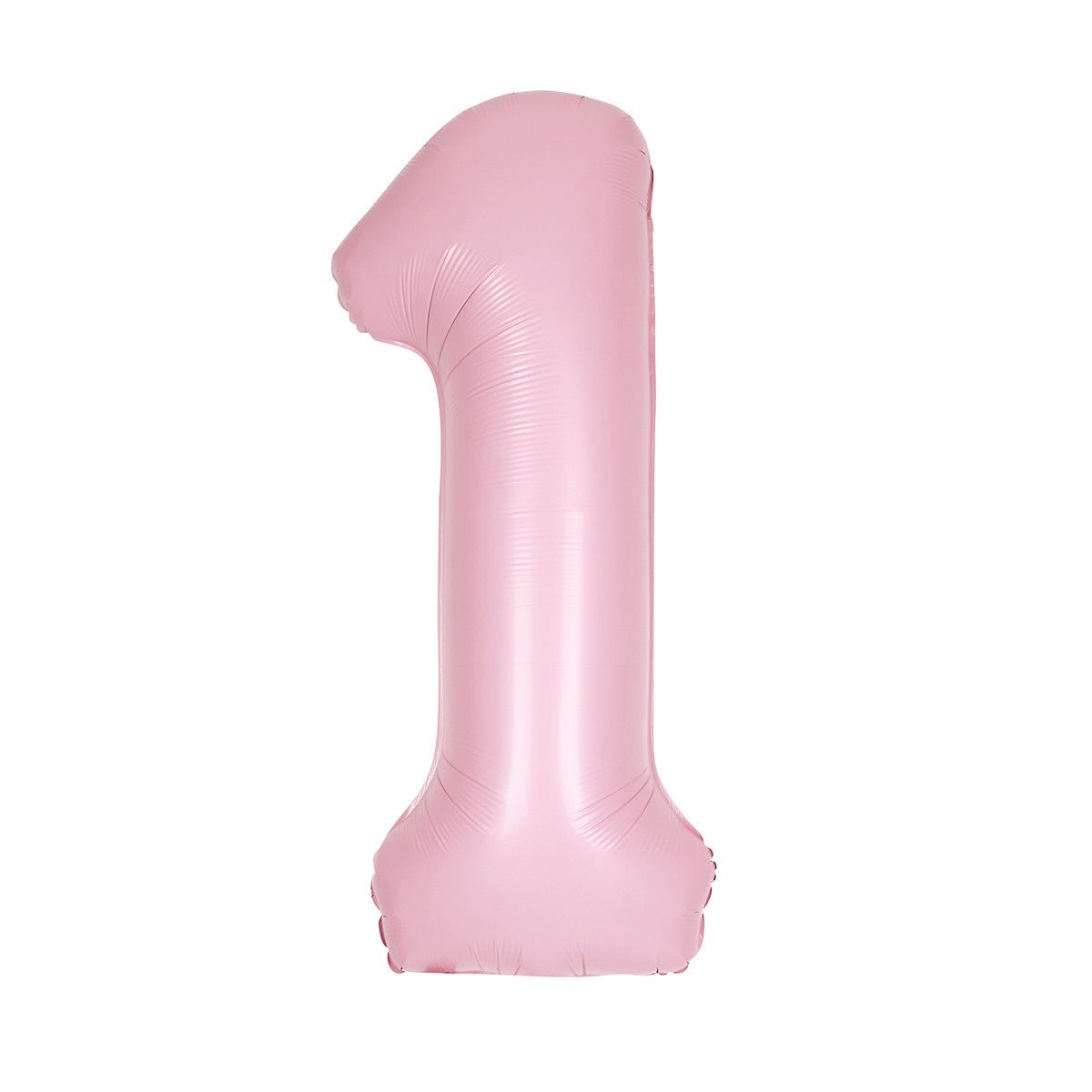 Matte Lovely Pink "1" Numeral Foil Balloon (86cm) - The Party Marketplace