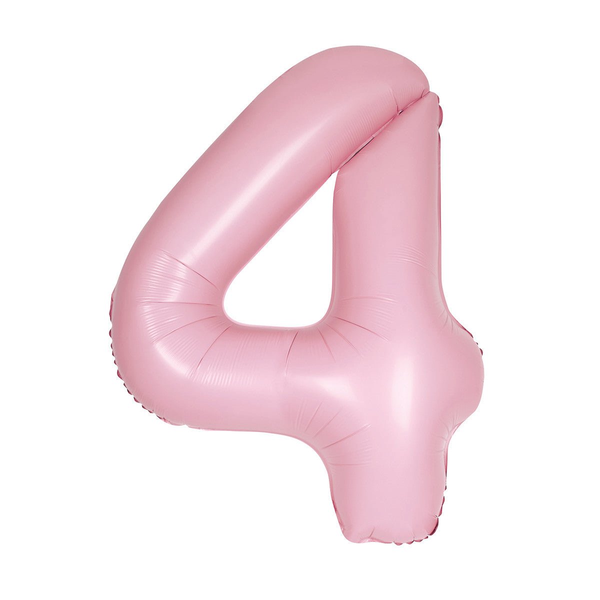 Matte Lovely Pink "4" Numeral Foil Balloon (86cm) - The Party Marketplace