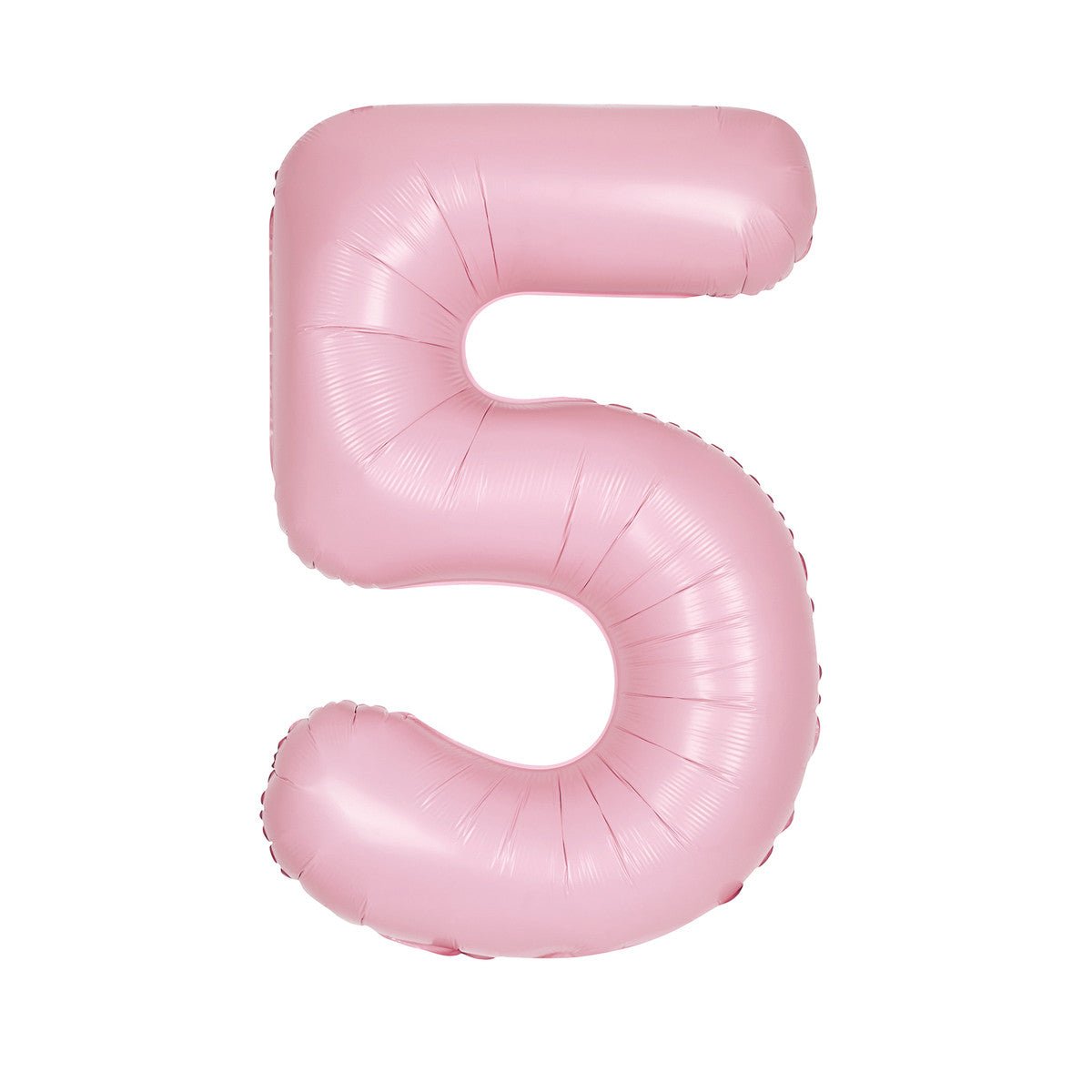 Matte Lovely Pink "5" Numeral Foil Balloon (86cm) - The Party Marketplace