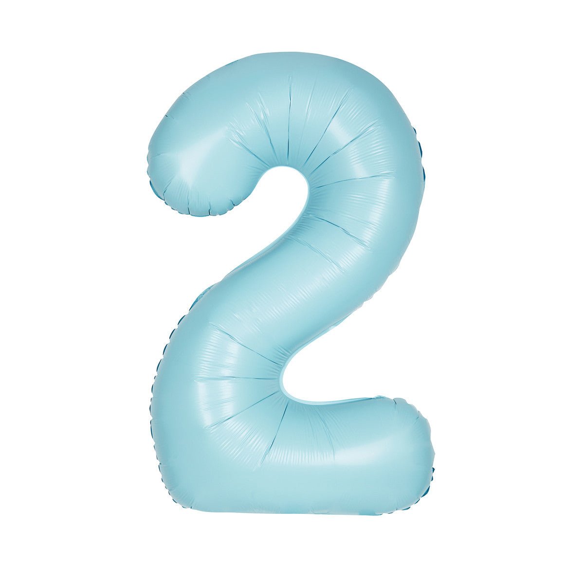 Matte Powder Blue "2" Numeral Foil Balloon (86cm) - The Party Marketplace