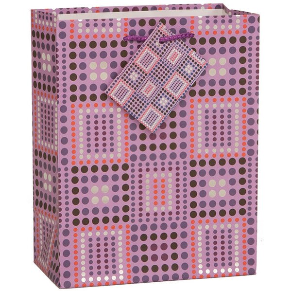 Medium Gift Bag - Lavender Foil Dot - The Party Marketplace